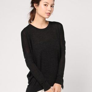 All Saints New Wave Jumper in Black 100% Merino Wool